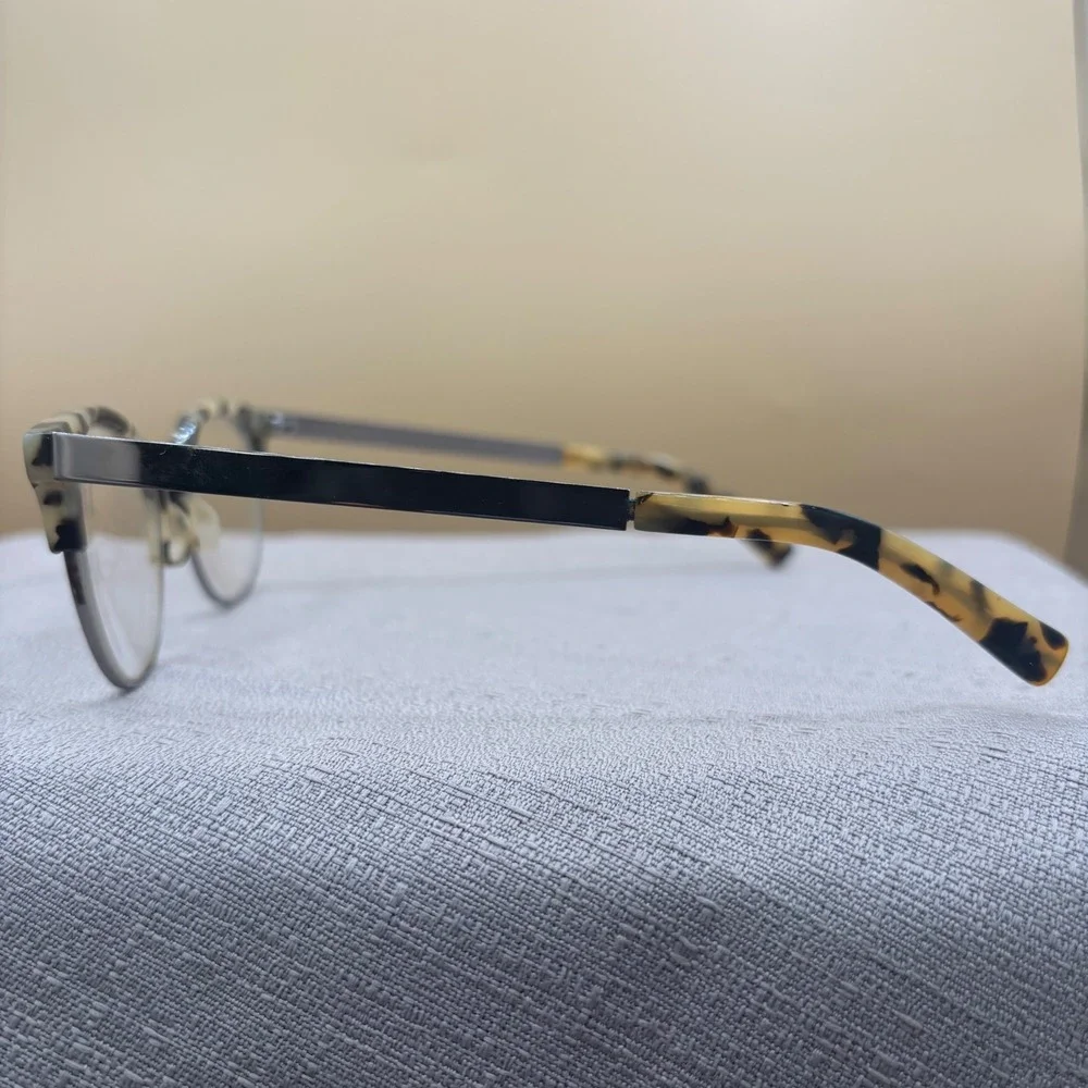 Georgina C5 Cat Eye Eyeglasses Gunmetal Tortoiseshell 51-18-135 Semi-Rimless